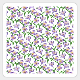 Purple Alstroemeria Floral Pattern Sticker